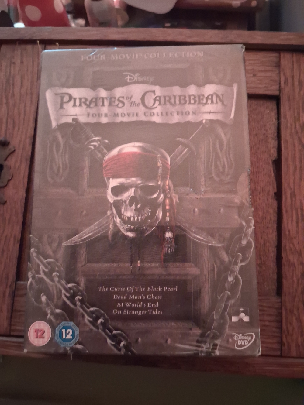 Disney Pirates of the Caribbean Four-Movie DVD Collection - Black/Red